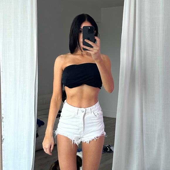 Zara Pants - Zara Jean shorts , daisy dukes, short shorts, white denim, size 0